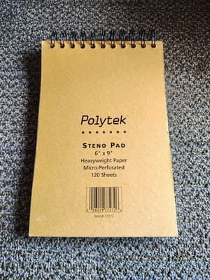 Steno Pads 6"x9" 1 Pack Lined Paper 120 Sheets - Thumbnail 2