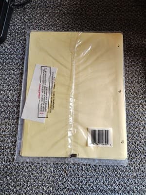 Universal Ring Binder Indexes 3 Hole Punched 11x8.5" 5 Clear Tabs - Thumbnail 2