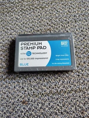 Stamp Pad, Gel, Size 1, Blue Ink 030255 2.75 x 4.25 inches