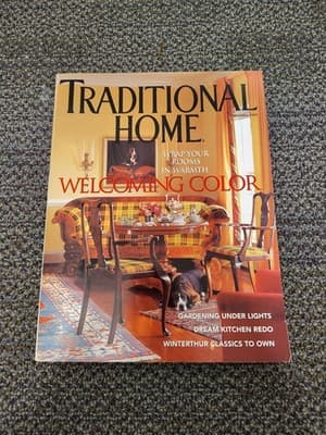 TRADITIONAL HOME MAGAZINE November 1999 Welcoming Color: Wrap Rooms in Warmth