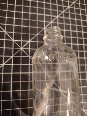 Vintage Clear Listerine Glass Bottle, No Chips Or Cracks - Thumbnail 2