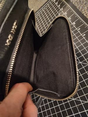 Nine West Black Saffiano Faux Leather Crossbody Phone Bag Silver Hardware - Thumbnail 9