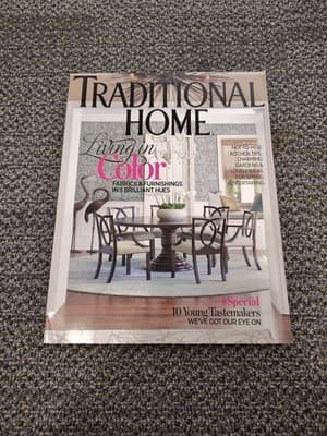 Traditional Home Magazine May 2012 Living in Color Brilliant Fabrics Furnishings