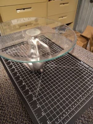 New Rabbit Bunny 9.5 In X 6.75 In. Pedestal Metal Cake Cheese Stand - Thumbnail 6
