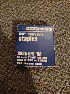 Stanley Bostitch SB35 5/8" Staples (1,000 in box)