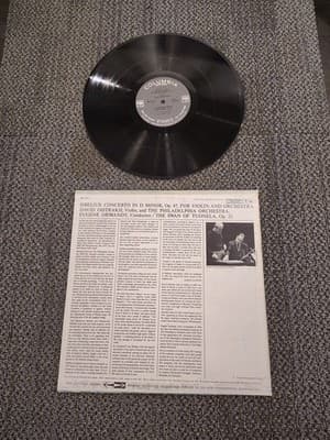 David Oistrakh Sibelius Violin Concerto Columbia Records 1960 MS 6157 VG+/ VG - Thumbnail 2