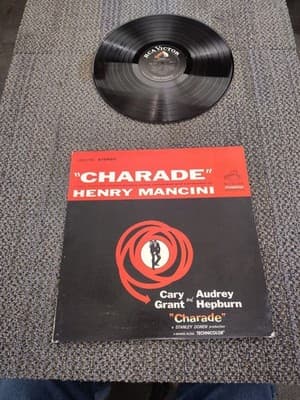 EX original 1963 RCA Stereo LP HERY MANCINI Charade Audrey Hepburn VG - Thumbnail 5