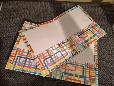 2 x Vintage Carolina Pad Studio C Two-Fold Folder Organizers Techno By Cathe Law - Thumbnail 3