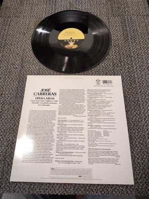 Jose Carreras Opera Arias and Duets Vinyl LP EMI Angel Don Carlos Pagliacci Aida - Thumbnail 2