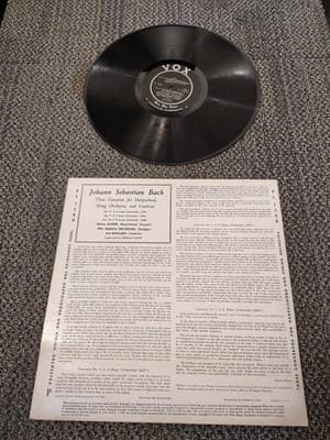 Bach: Three Concertos For Harpsichord and String Orchestra, LP 1951, VOX PL 7260 - Thumbnail 2