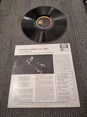 Leonard Pennario Rhapsody Under Stars Hollywood Bowl Symphony Orchestra Vinyl - Thumbnail 2