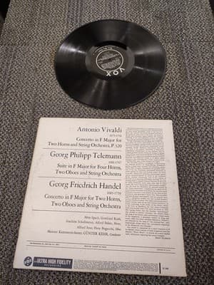 Horn Concerti Telmann Handel Vivaldi vinyl record Vox STDL 501 080 Tested Works - Thumbnail 2