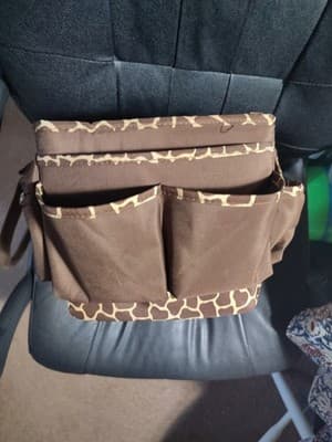 Giraffe print organizer with many Pockets and spaces to store Baby Items, Crafts - Thumbnail 2