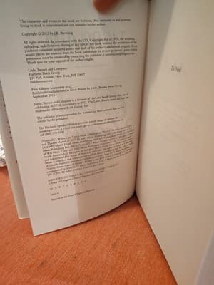 The Casual Vacancy by J. K. Rowling First Edition (Sept. 2012, Hardcover) - Thumbnail 4