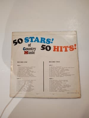 50 Stars! 50 Hits! Of Country Music, 2 Records, 1966 Vinyl Record Album 🔥 - Thumbnail 2