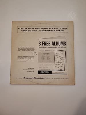25 GREAT COUNTRY ARTISTS SINGING THEIR ORIGINAL HITS VINYL LP ARTISTIC LP-711 - Thumbnail 2