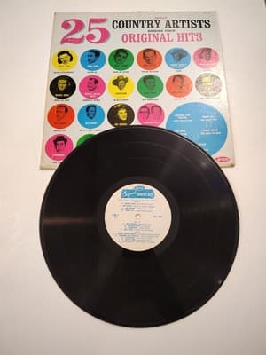 25 GREAT COUNTRY ARTISTS SINGING THEIR ORIGINAL HITS VINYL LP ARTISTIC LP-711 - Thumbnail 3