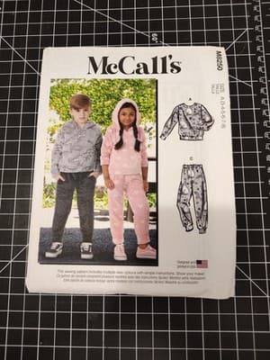 McCall's M7619 Unisex Kids 3 to 6 Sweatshirt, Hoodie and Pants Sewing Pattern