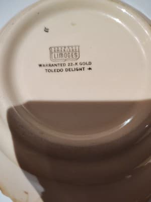 Franklinware Tan 57x-264 Warranted 22k Gold USA Vegetable Dish *Read Below* - Thumbnail 6