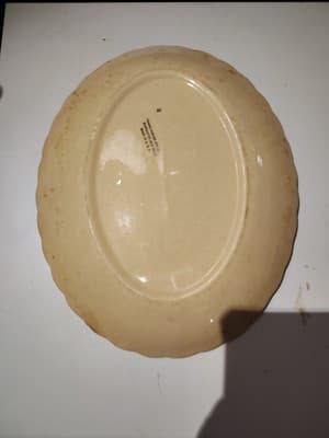 RARE FRANKLINWARE Oval Serving Platter Ivory 22K Vintage - Thumbnail 2