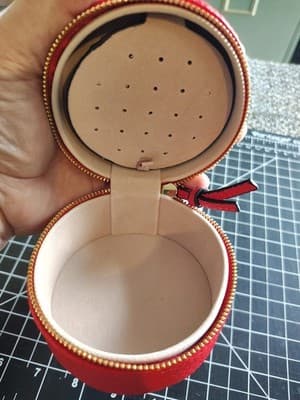 Women's A New Day Boysenberry Round Zipper Closure Jewelry Box New With Tag - Thumbnail 4