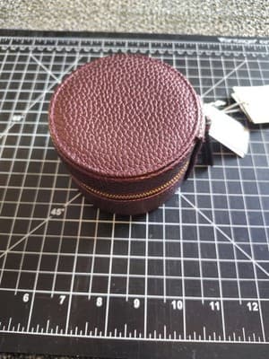 Women's A New Day Boysenberry Round Zipper Closure Jewelry Box New With Tag - Thumbnail 2