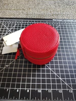 Women's A New Day Boysenberry Round Zipper Closure Jewelry Box New With Tag - Thumbnail 2