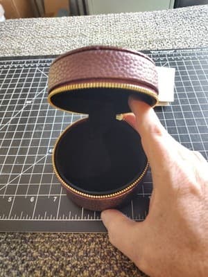 Women's A New Day Boysenberry Round Zipper Closure Jewelry Box New With Tag - Thumbnail 4