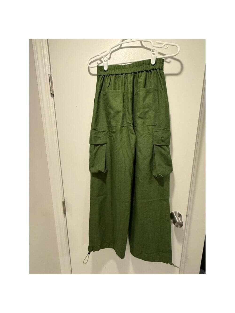 Halara Olive Green Wide-Leg Cargo Pants - Thumbnail 2