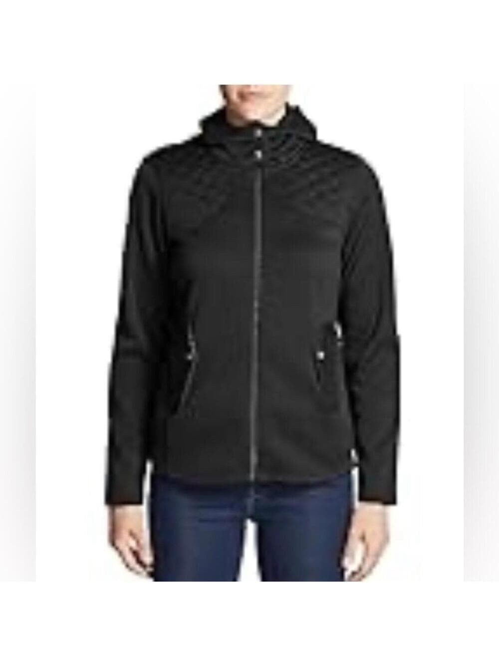 NWT Eddie Bauer Radiator Fleece Black Hooded Jacket - Thumbnail 5