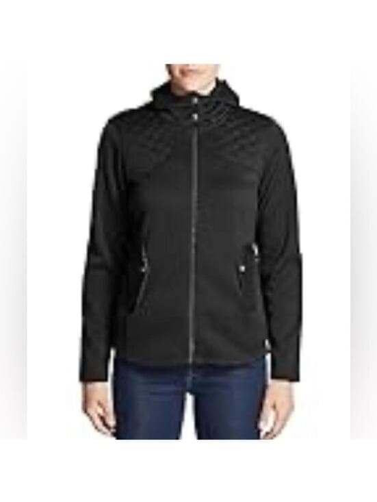 NWT Eddie Bauer Radiator Fleece Black Hooded Jacket - Thumbnail 6