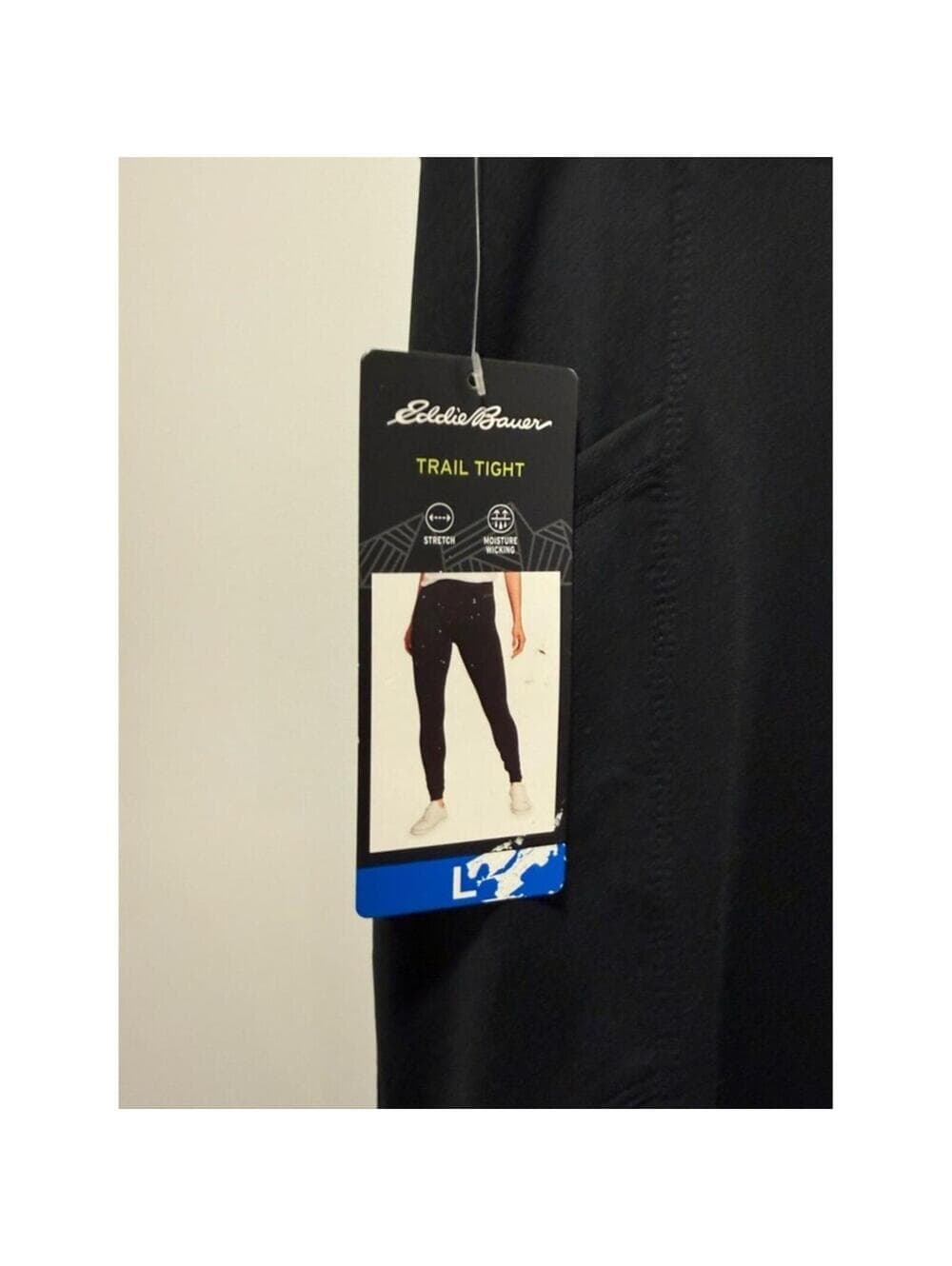 Eddie Bauer Black High-Rise Performance Tights - Thumbnail 3
