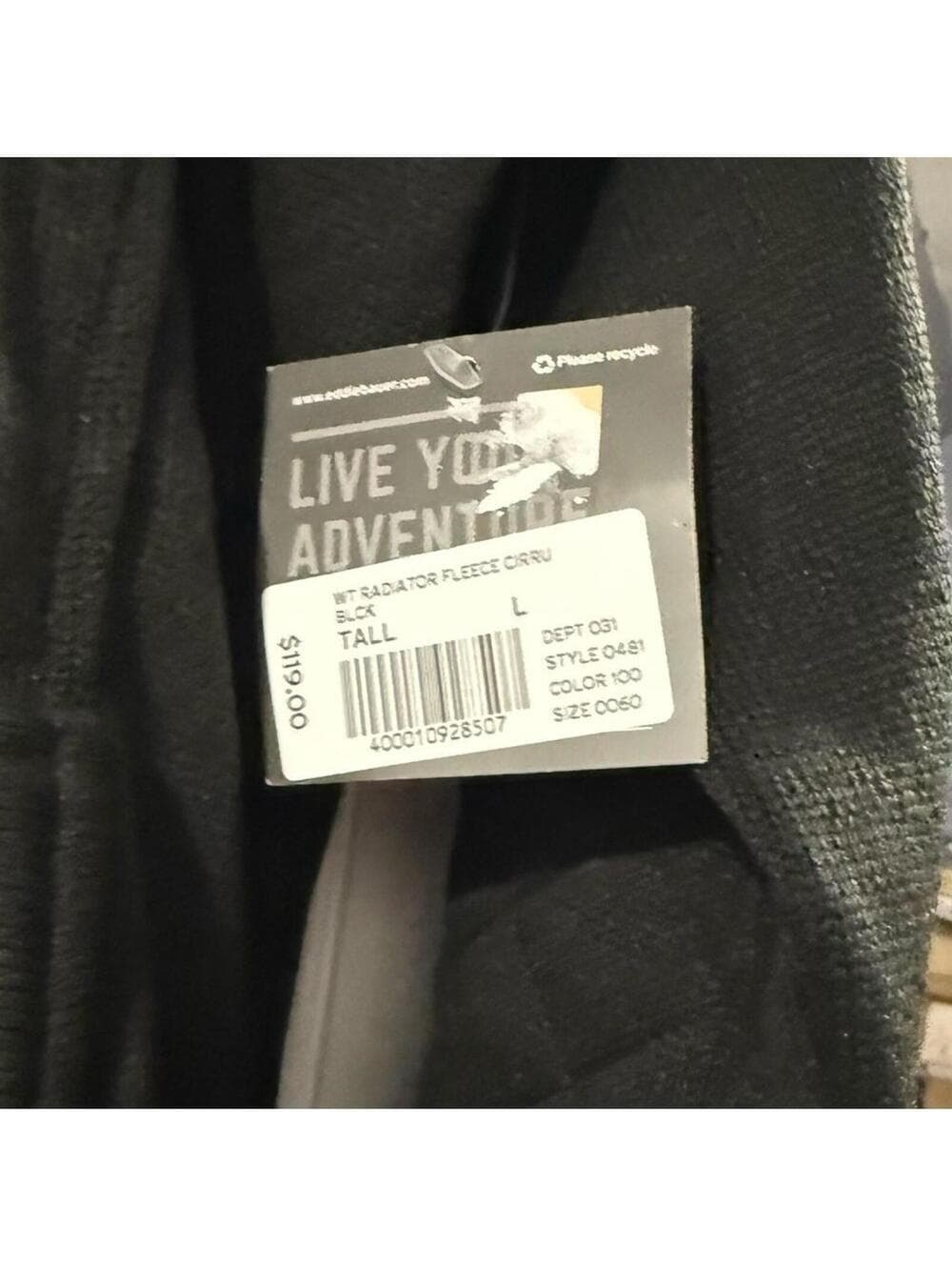 NWT Eddie Bauer Radiator Fleece Black Hooded Jacket - Thumbnail 2