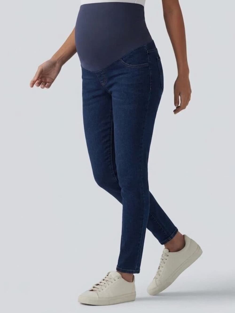Halara Flex™ Super High Waisted Skinny 7/8 Casual Maternity Jeans with Pockets