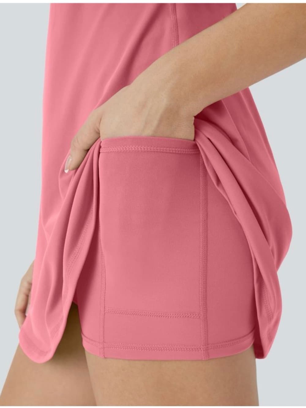 Halara Mom+Kid Collection- Girls SoftlyZero™ Plush Backless Active Dress - Thumbnail 2