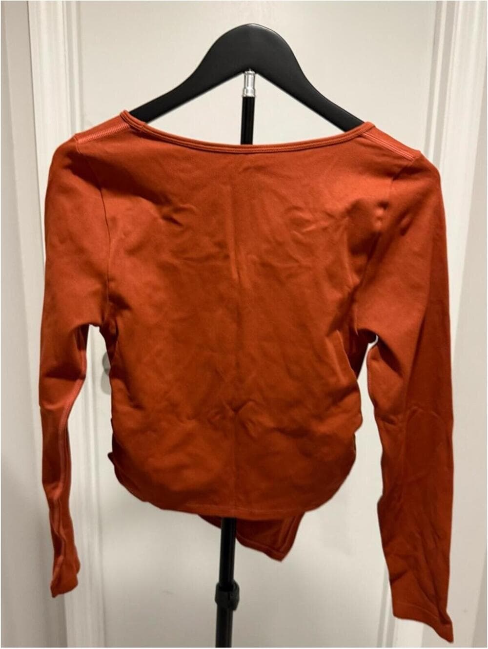 OQQ Women’s Square Neck Long Sleeve Top in Brown - Thumbnail 3