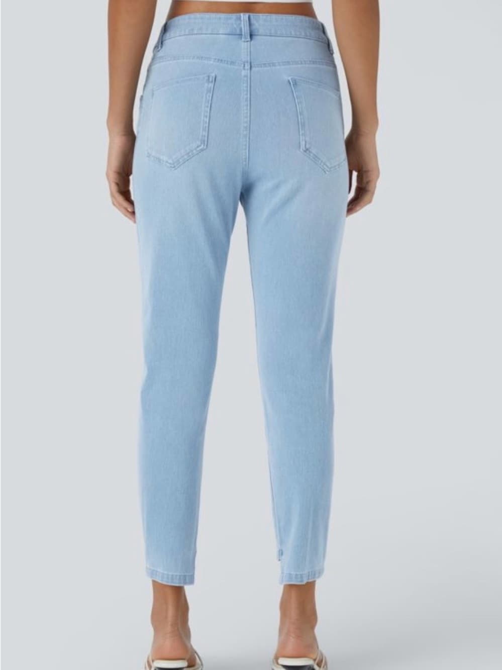 Halara Flex™ Denim Mid Low Rise Zipper Pockets Casual Skinny Jeans