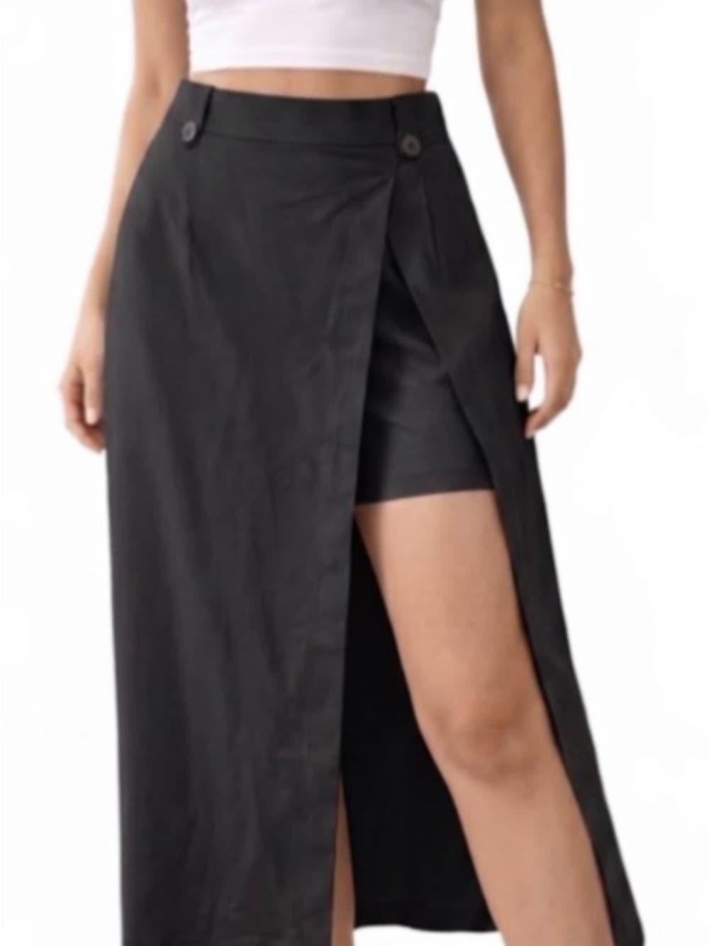 Halara 2-In-1 Wrap Midi Skirt Built In Shorts High Waisted - Thumbnail 6