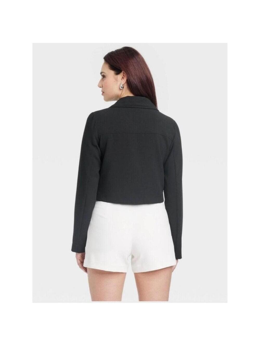 NWT Women's Zipper Jacket - A New Day Black
