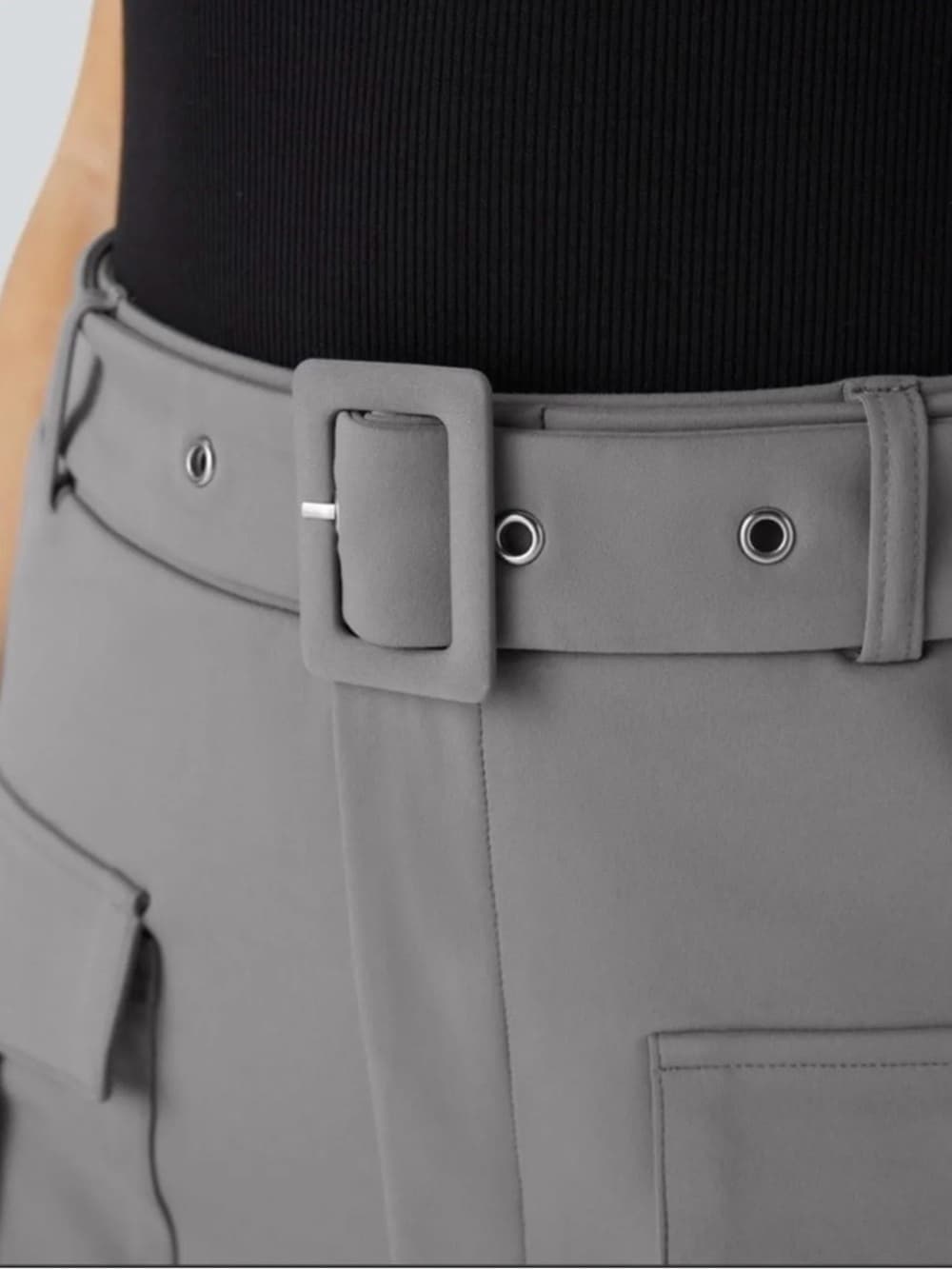 HALARA High Waisted Belted Flap Pocket Mini Cargo Skort