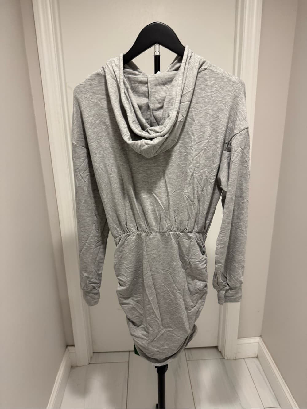 Halara SpacerTek™ Long Sleeve Ruched Bodycon Mini Casual Hoodie Dress - Thumbnail 2