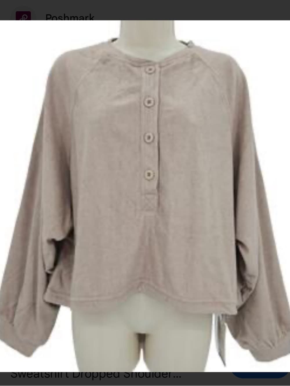 Halara Button-Front Cropped Henley - Thumbnail 6