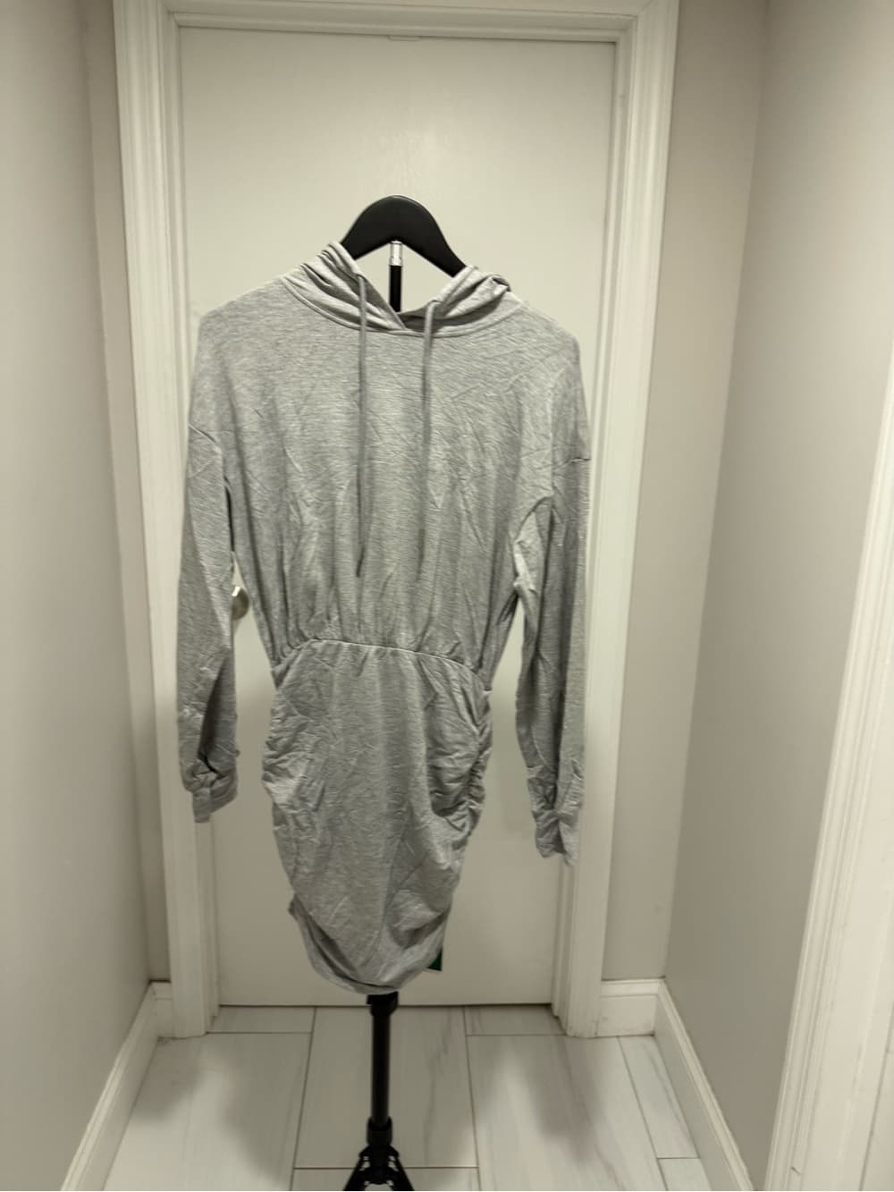Halara SpacerTek™ Long Sleeve Ruched Bodycon Mini Casual Hoodie Dress