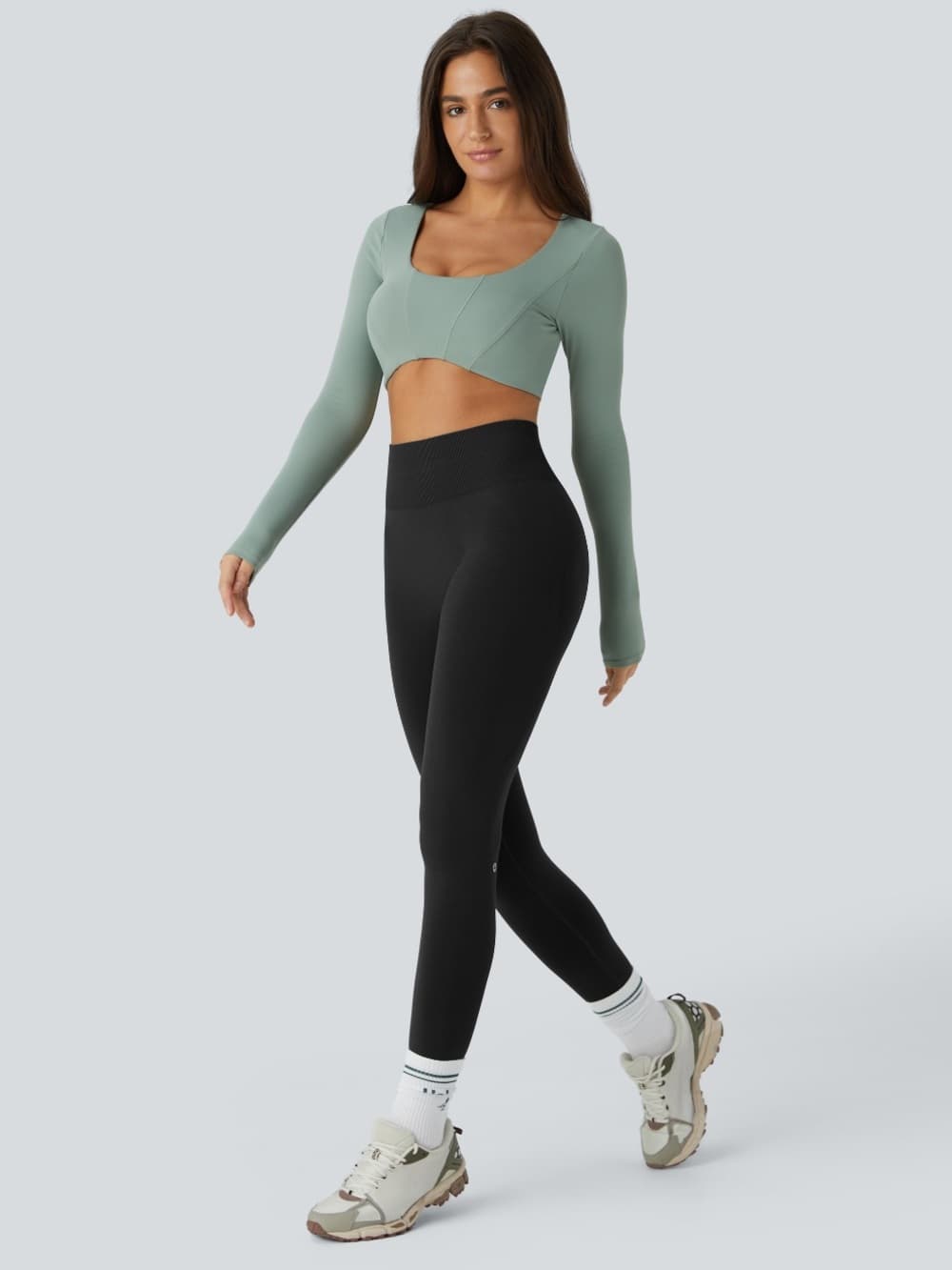 Halara OneForm Seamless Flow Mid Rise Tummy Control Butt Lifting Yoga - Thumbnail 2