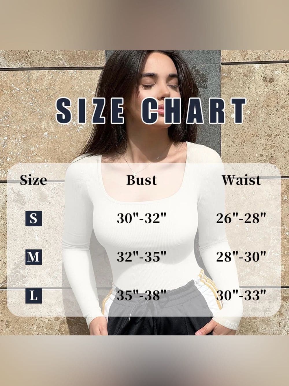 Ribbed Scoop Neck Long Sleeve Crop Top- Brown - Thumbnail 4