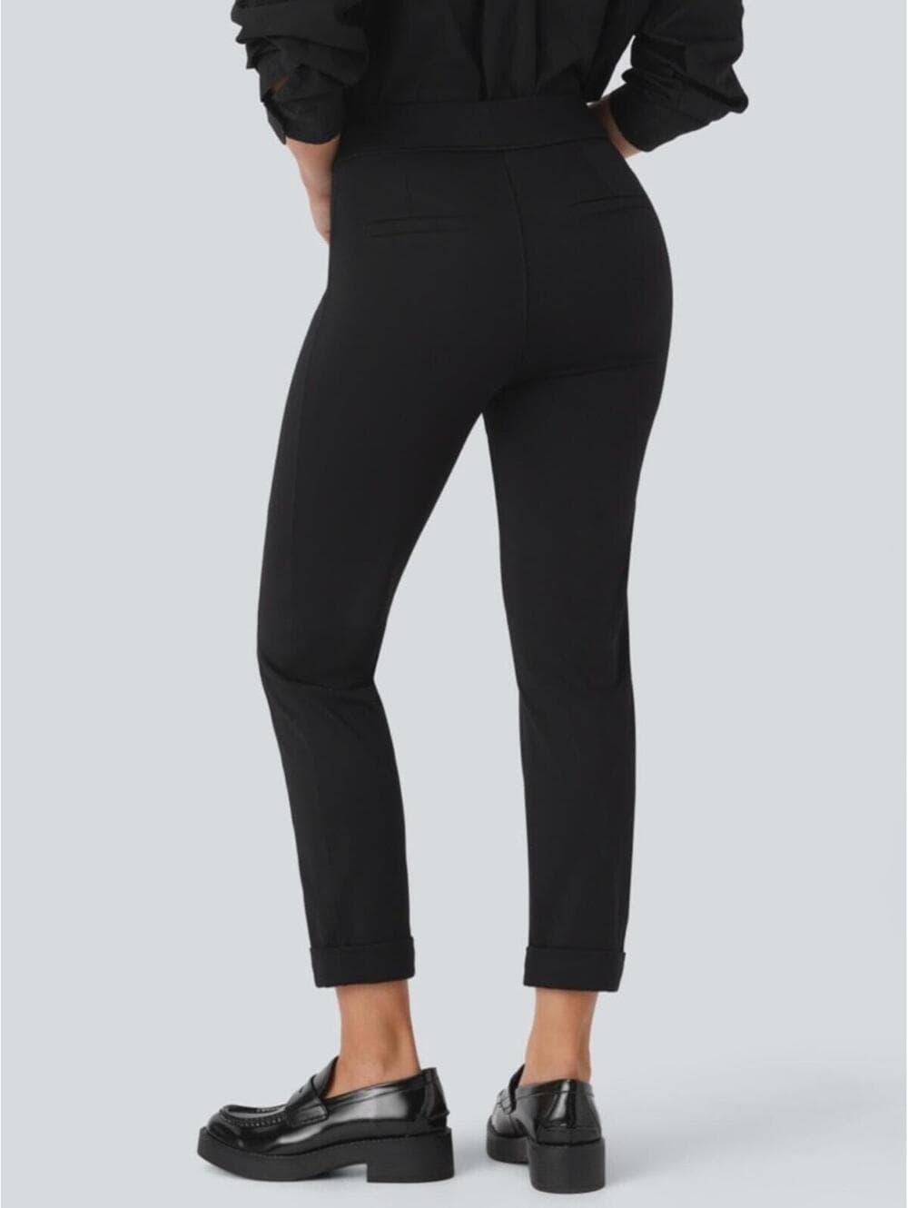 Halara High Waisted Rolled Hem Skinny Tapered Ankle Length Casual Pants