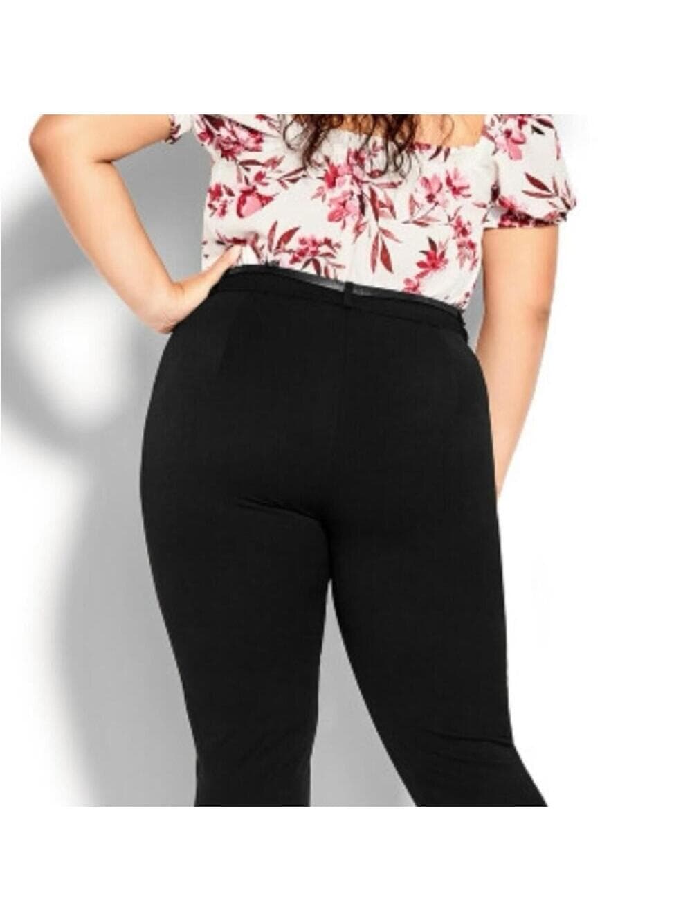 City Chic Black Pants with Belt
