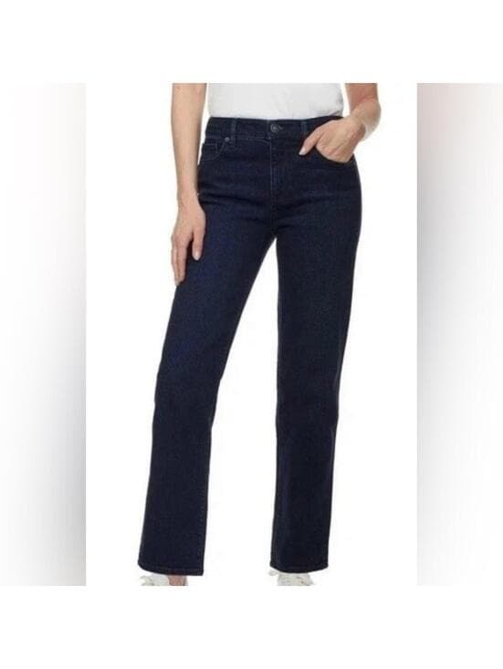 Hudson Jeans Womens 12 Obscurity Blue Midrise Straight Stretch Denim 12/32 - Thumbnail 9