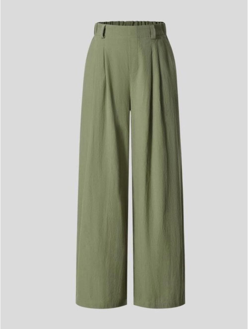 Halara High Waisted Pocket Wide Leg Flowy Solid Palazzo Casual Linen-Feel Pants - Thumbnail 3