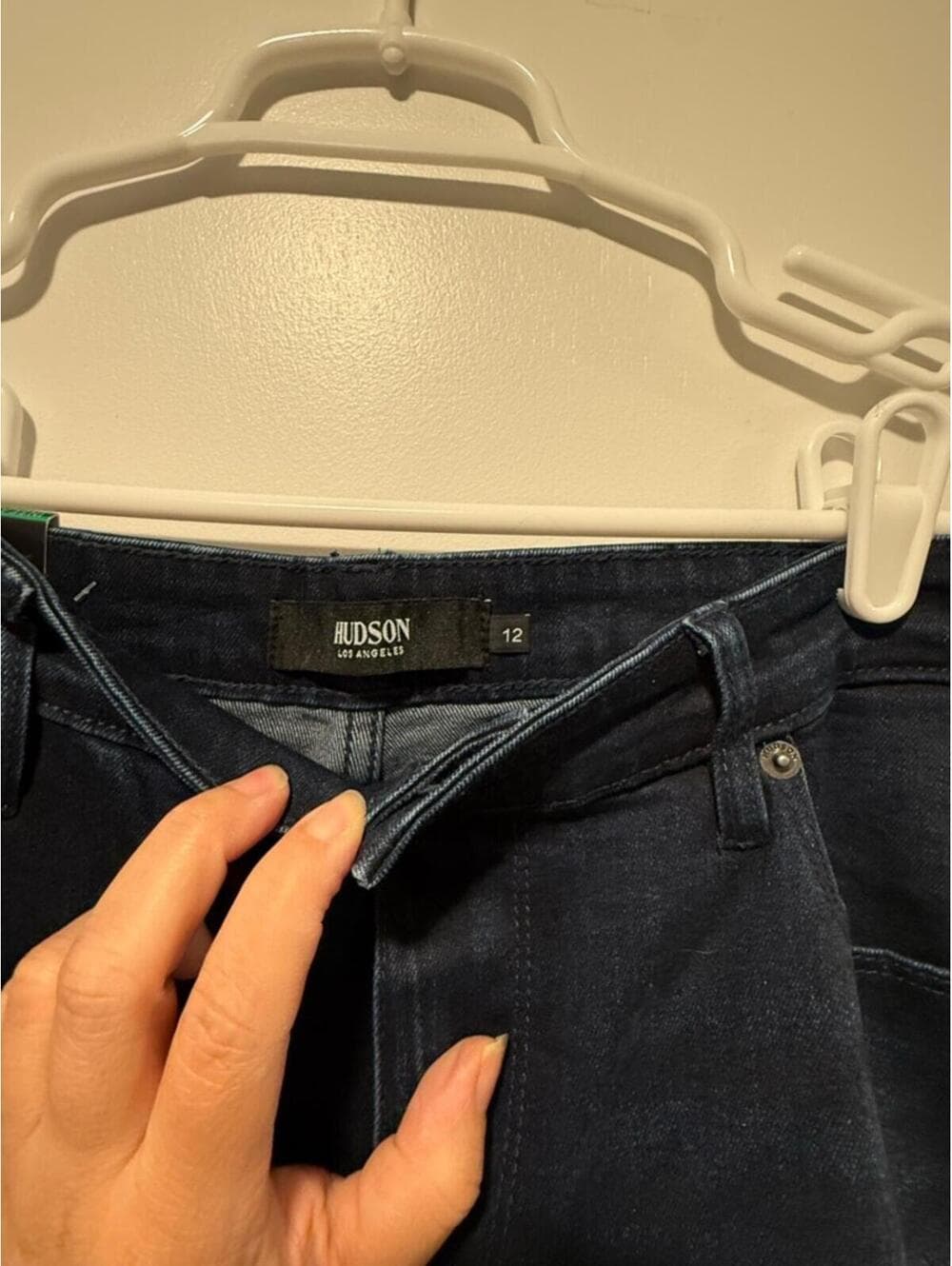 Hudson Jeans Womens 12 Obscurity Blue Midrise Straight Stretch Denim 12/32 - Thumbnail 6